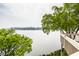Breathtaking lake view from a private balcony surrounded by lush greenery and mature trees at 1326 White Water Ct, Cicero, IN 46034