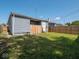 Backyard featuring grass and a wooden fence at 1327 E Minnesota St, Indianapolis, IN 46203