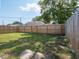 Backyard featuring grass and a wooden fence at 1327 E Minnesota St, Indianapolis, IN 46203