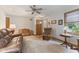 Inviting living room with plush leather seating and cozy decor at 1864 Holiday Pines Dr, Brownsburg, IN 46112