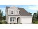 Charming two-story home featuring a two-car garage and gray siding at 1924 White Oak Ln, Shelbyville, IN 46176
