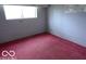 Unfinished basement featuring pink carpet and a window letting in light at 1936 Cunningham Rd, Indianapolis, IN 46224