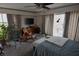 Spacious bedroom with large windows and sliding glass door for access to a deck at 1936 Cunningham Rd, Indianapolis, IN 46224