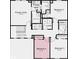 Layout for the second story which includes a primary suite, secondary bedrooms, and a bathroom at 1952 White Oak Ln, Shelbyville, IN 46176