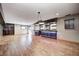 Finished basement with a custom wet bar, wood-look floors, and recessed lighting at 2009 W 250 N, Lebanon, IN 46052