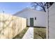 Backyard with detached garage and privacy fence at 2051 Columbia Ave, Indianapolis, IN 46202