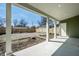 Enjoy a view of the spacious backyard from the covered patio, perfect for outdoor enjoyment at 2361 Southeastern Ave, Indianapolis, IN 46201