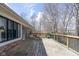 Spacious backyard with an expansive wood deck perfect for outdoor entertaining at 3334 Eden Village Pl, Carmel, IN 46033