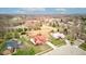 Scenic aerial view showcasing beautiful homes with well-manicured lawns in a peaceful, residential neighborhood at 528 Wind Skip Cir, Westfield, IN 46074