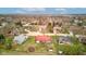 Stunning aerial view of homes in a quiet neighborhood featuring mature trees and community charm at 528 Wind Skip Cir, Westfield, IN 46074
