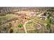 Overhead shot showcases community park with walking paths, playground equipment, and green spaces perfect for recreation at 528 Wind Skip Cir, Westfield, IN 46074