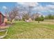 Expansive backyard with a shed and mature trees at 528 Wind Skip Cir, Westfield, IN 46074