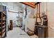 Basement utilities including furnace, water heater, and water softener equipment at 528 Wind Skip Cir, Westfield, IN 46074