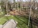 Spacious backyard with a firepit area, lush lawn, and secure black fencing for added privacy at 552 E 82Nd St, Indianapolis, IN 46240
