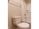 This bathroom offers a tub and shower combination and a standard toilet at 5786 Blue Sky Dr, Whitestown, IN 46075