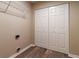 A closet is equipped with bi-fold doors and vinyl floor at 5786 Blue Sky Dr, Whitestown, IN 46075