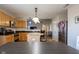 Bright kitchen with granite countertops, stainless steel appliances, wood floors, and center island at 5846 Edgewood Trace Blvd, Indianapolis, IN 46239