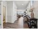 Spacious hallway with wood floors, leading into the home's main living areas at 6630 Overlander Ln, Whitestown, IN 46075