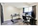 Neutral office space, perfect for working at home with room for multiple monitors at 8315 San Marcos Cir, Indianapolis, IN 46256