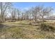 Large grassy backyard with a fence, tree coverage, and foliage at 8606 Manderley Dr, Indianapolis, IN 46240