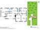 Floor plan depicting the layout of a 1,373 sq ft home, including the kitchen, dining, and living areas at 8606 Manderley Dr, Indianapolis, IN 46240