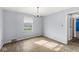 A clean and functional room with a classic window and neutral tones at 8606 Manderley Dr, Indianapolis, IN 46240