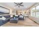 Open living room featuring recessed lighting, luxury vinyl plank flooring, and open access to other rooms in the home at 10937 Sawgrass Dr, Fishers, IN 46037