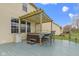 This back deck has a partially shaded hot tub, great for relaxing outside at 11046 Timberview Dr, Fishers, IN 46037