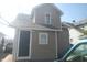 View of the home's rear exterior showcasing a modern design at , Indianapolis, IN 46222
