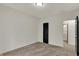 Cozy bedroom with carpet, showcasing a glimpse into the ensuite bathroom at 12618 E 86Th St, Indianapolis, IN 46236
