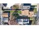 Aerial view of neighborhood homes with bare trees and green lawns at 1521 Pleasant St, Indianapolis, IN 46203
