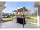 Back deck with barbecue, set for outdoor cooking and entertaining at 17279 Crescent Moon Dr, Noblesville, IN 46060
