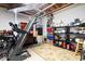Unfinished basement featuring space for gym equipment, storage and shelving at 17279 Crescent Moon Dr, Noblesville, IN 46060