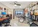 Eclectic music room with instruments, desk setup, and window providing natural light at 307 Baywood Ct # 67, Noblesville, IN 46062