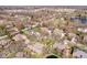 Panoramic aerial view showcasing the neighborhood's serene setting, with lush trees and well-spaced homes at 3976 Bent Tree Ln, Greenwood, IN 46143