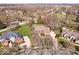 Beautiful neighborhood aerial view of a well-maintained home with lush landscaping and mature trees at 3976 Bent Tree Ln, Greenwood, IN 46143