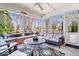 Relaxing sunroom with comfortable seating, decorative rug, and views of the backyard at 3976 Bent Tree Ln, Greenwood, IN 46143