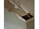 Ceiling and corner damage due to water intrusion at 413 W 8Th St, Muncie, IN 47302