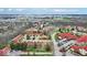 Scenic aerial view of the community showcasing lush greenery, mature trees, and well-designed residential buildings at 5453 Happy Hollow # 73, Indianapolis, IN 46268