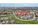 Expansive aerial view of the community featuring well-maintained landscaping, walking paths, and ample parking at 5453 Happy Hollow # 73, Indianapolis, IN 46268