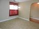 Cozy dining area with chandelier lighting and window with decorative curtains at 6418 W Oxford Ln, McCordsville, IN 46055