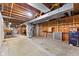 Unfinished basement area with exposed ductwork and concrete flooring at 791 S Us Highway 31, Whiteland, IN 46184