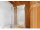 Basement bathroom with walk-in shower and access from laundry area at 791 S Us Highway 31, Whiteland, IN 46184