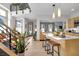 Open concept layout with a clear view of the living space, kitchen and staircase at 827 N Park Ave, Indianapolis, IN 46202