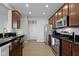 The kitchen boasts stainless steel appliances and plenty of storage at 9694 Angelica Dr, Noblesville, IN 46060