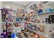 Walk-in pantry with extensive shelving, providing ample storage space for groceries and kitchen essentials at 10237 Sand Run Ln, Fortville, IN 46040