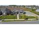 Aerial view of the home showcasing the nicely manicured lawn and exterior features of the property at 11598 Platt St, Noblesville, IN 46060