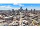 Captivating aerial shot of the city skyline with residential homes at 1238 Alabama St, Indianapolis, IN 46202