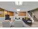 Spacious basement living area with comfortable seating, modern decor, and a bright atmosphere, perfect for entertaining at 1330 N Gibson Ave, Indianapolis, IN 46219