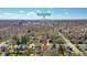 Gorgeous aerial view of the neighborhood, with a clear view of downtown Indy in the distance at 136 W 43Rd St, Indianapolis, IN 46208